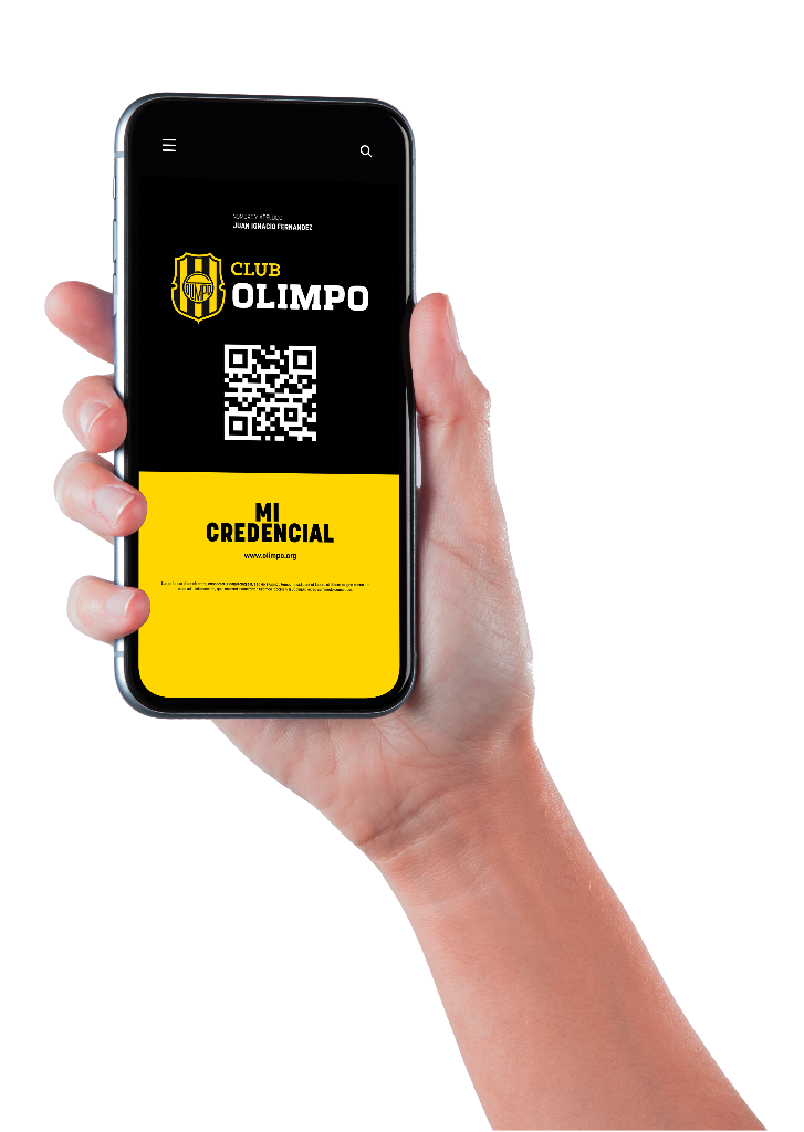 App Olimpo en un celular